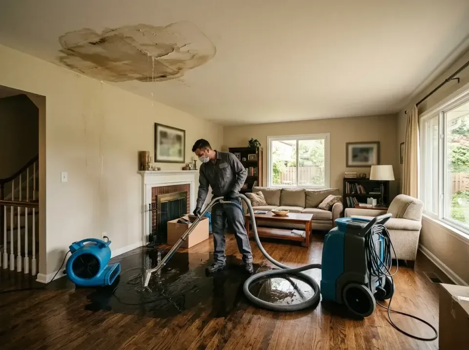 attic-pipe-burst-ceiling-drip-008 — frequently asked questions, Water Damage Restoration & Carpet Care in Lutherville, MD